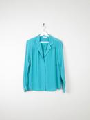 Women's Aqua/Turquoise Vintage Blouse S/M