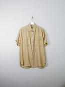 Women's Biscuit Coloured Silk Blouse M/L