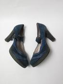 Women's Blue &amp; Navy Mary Jane Suede Shoes 41 image