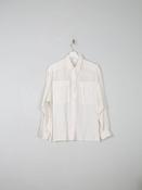 Women's Cream Silk Blouse By Hammer M image