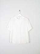 Women's Ivory Short Sleeved Blouse With Embroidery Detail S image
