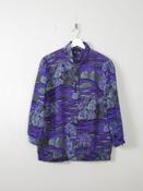 Women's Purple Vintage Blouse Printed L image