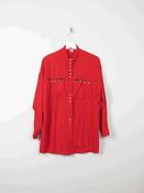 Women's Red Austrian Blouse M/L
