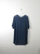 Women's Silk Petrol Blue Sheer Tunic M/L image