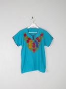 Women's Turquoise Embroidered Vintage Top S/M image