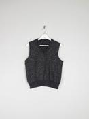 Women’s Vintage 1970s Black Lurex Tank Top S/M image