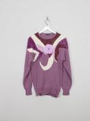 Women's Vintage 80s Pink Jumper M image