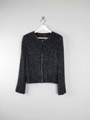 Women’s Vintage Black Beaded Cropped Jacket 10/12 image