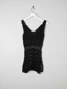 Women's Vintage Black Italian Crochet Top XS/S
