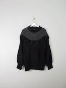 Women's Vintage Black Mohair &amp; Lurex Jumper L/XL image