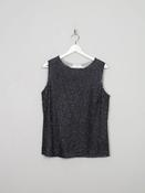 Women's Vintage Dark Grey Beaded Top M image