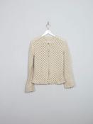 Women's Vintage Gold Crochet Cardigan S/M