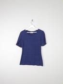 Women's Vintage Navy Bianca 1990s Top With  Print S