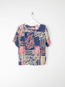 Women's Vintage Printed Top S