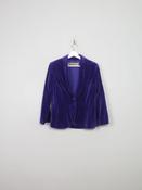 Women's Vintage Purple Vera Mont Velvet Jacket S image