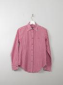 Women's Vintage Red Gingham Blouse S image