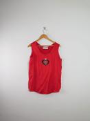 Women's Vintage Red Silk Camisole Top L image