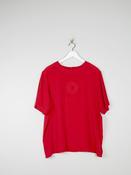 Women’s Vintage Red Silk Tshirt Blouse L image