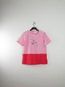 Women's Vintage Red &amp; White Sailor Style Blouse M