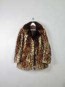Women's Vintage Shearling Leopard  Print Jacket M image