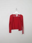 Women's Vintage Silk Red Lurex Knit Cardigan S image