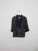 Women's Vintage Silver &amp; Black Top/Blazer L image