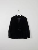 Women's Vintage Velvet Jacket Black Tailored S image