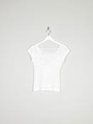 Women’s Vintage White Crochet 1970s Fitted Top S image