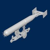 Royal Air Force - Royal Navy WWII Mk XV Torpedo with trolley