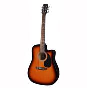 Acoustic Guitar With EQ &amp; Cutaway Starter Pack - Dreadnought Sunburst (&amp; Free Strap!)