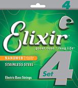 Elixir Nanoweb Stainless Steel Bass Guitar Strings