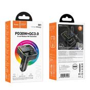 HOCO E81 Bluetooth FM Transmitter, 1 x USB-A - 1 x USB-C