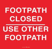 Footpath Closed (red) image