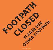 Footpath Closed (Orange) image