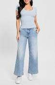 Guess Zoya wide leg crop denims image