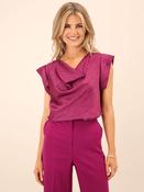 Magenta Suzie cowl neck top