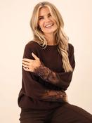 Brown Blakey lace knit jumper image