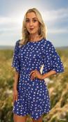 Traffic People Misty blue Ditzy Floral Print Dress image