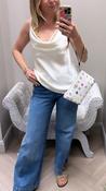 Burro cream azalea satin cami top image