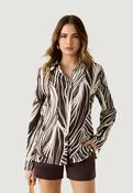 Guess shirt brown /cream  print w6gh52w1975- pmic