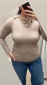 Guess beige jumper with  gold button detail w6rr07z2yk2-AIOL image