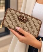 Guess latte logo brown wallet jg2313146 image