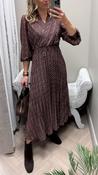 Brown print positano dress image