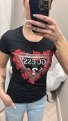 Guess red flower triangle T-Shirt w6r123j1314- jblk