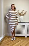 Jl988 beige cream knit dress