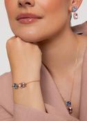 BLUE PINK CRYSTAL BRACELET T581BCB image