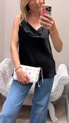Nero azalea black satin cami top image