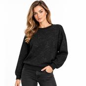 Guess black all over logo sweater w6bq14k6060 image