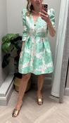 VERONICA METALLIC BELL SKIRT MINI - MINT GREEN image