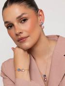 BLUE PINK CRYSTAL EARRINGS. T580ECB image